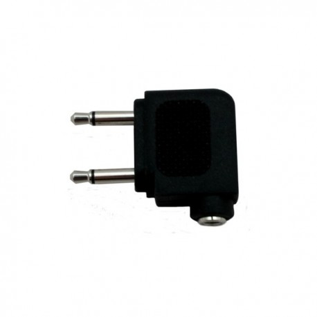 Vliegtuig adapter 3.5mm stereo – 2 x 3.5mm mono Vliegtuig adapter 3.5mm stereo – 2 x 3.5mm mono